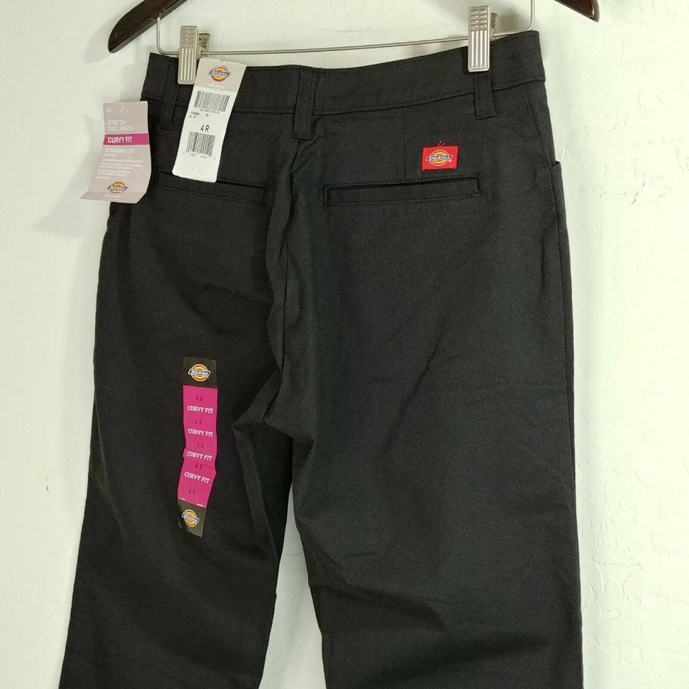 DICKIES BLACK PANTS NEW WITH TAGS CURVY FIT 4